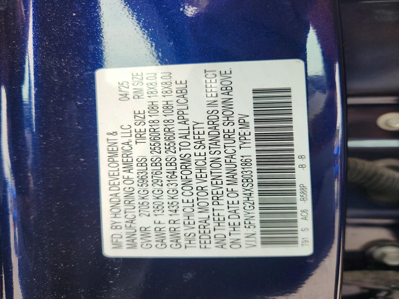 2025 HONDA PILOT