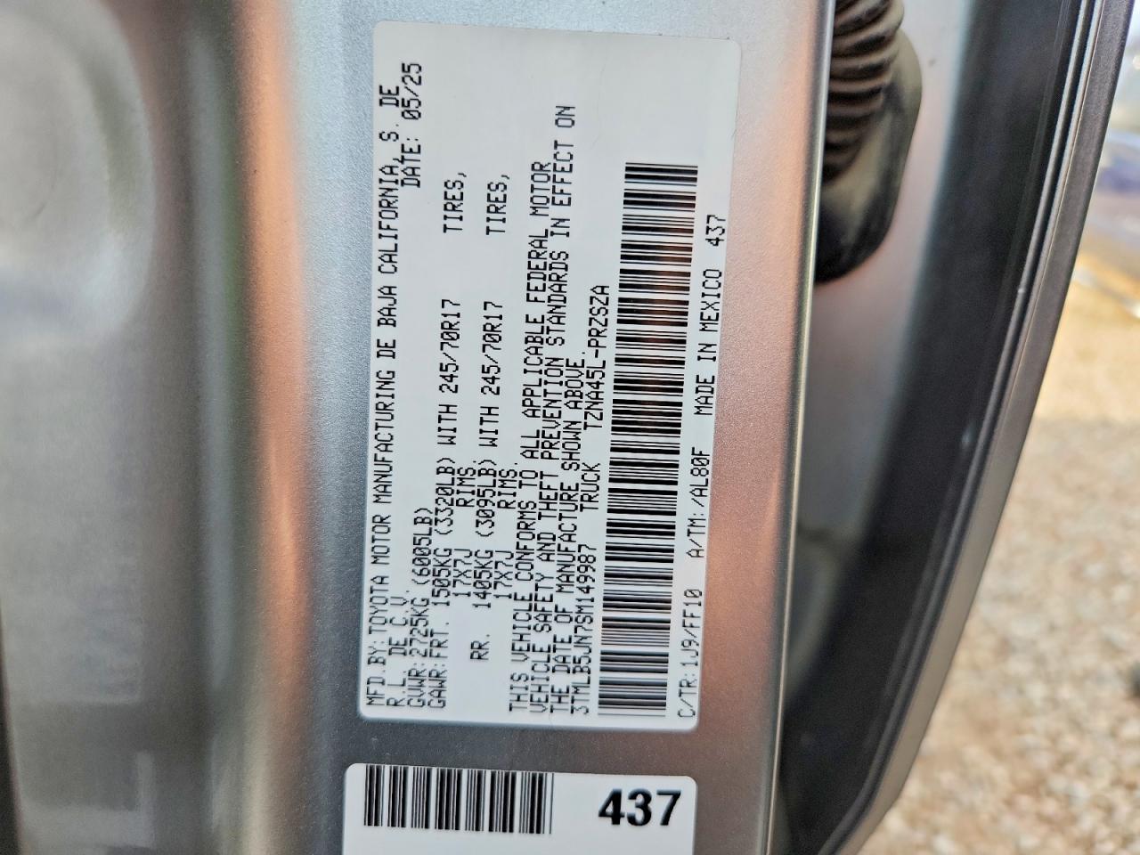 2025 TOYOTA TACOMA