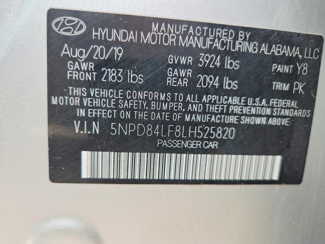 2020 HYUNDAI ELANTRA