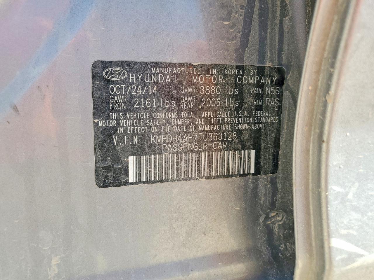2015 HYUNDAI ELANTRA