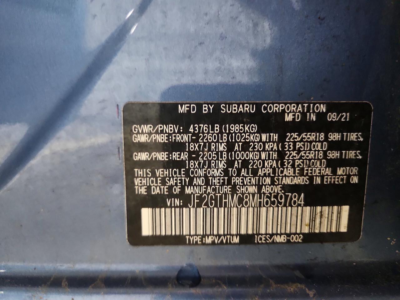 2021 SUBARU CROSSTREK
