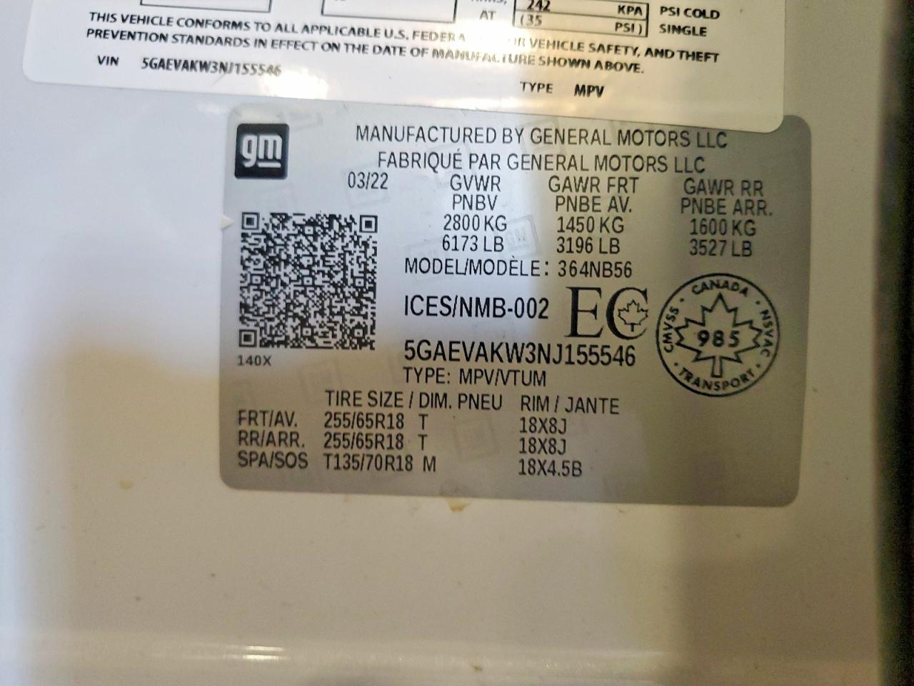 2022 BUICK ENCLAVE