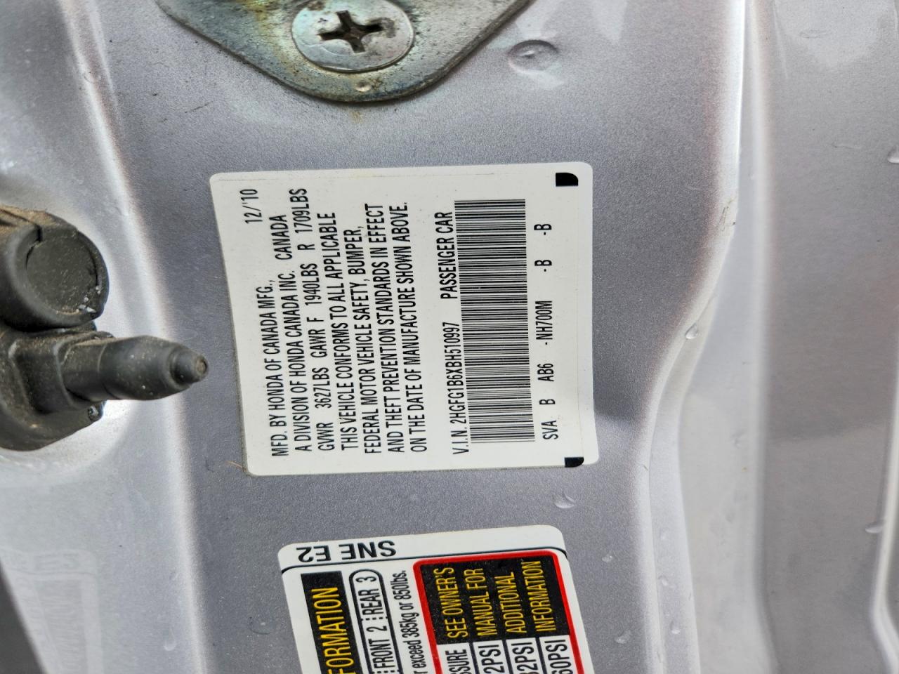 2011 HONDA CIVIC