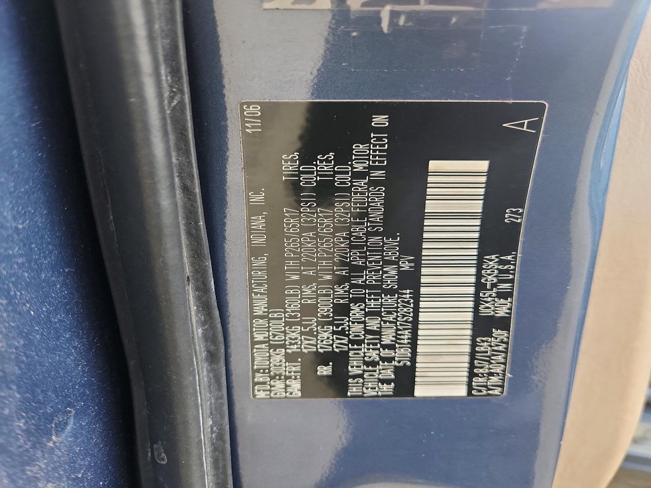 2007 TOYOTA SEQUOIA