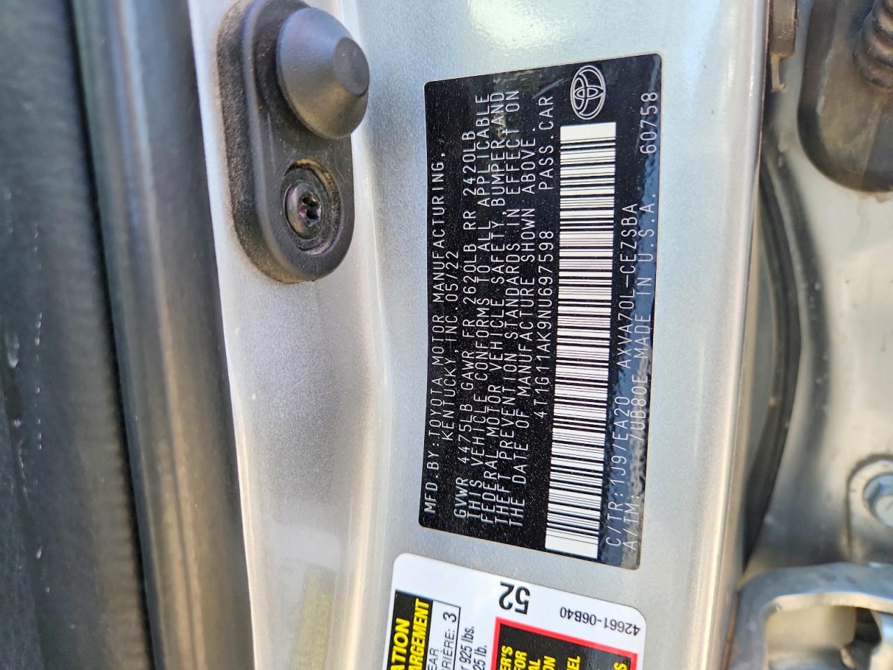 2022 TOYOTA CAMRY