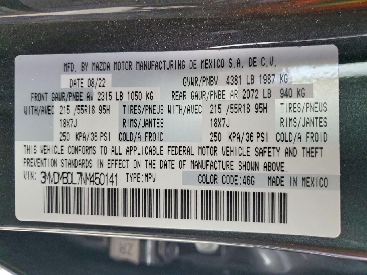 2022 MAZDA CX30