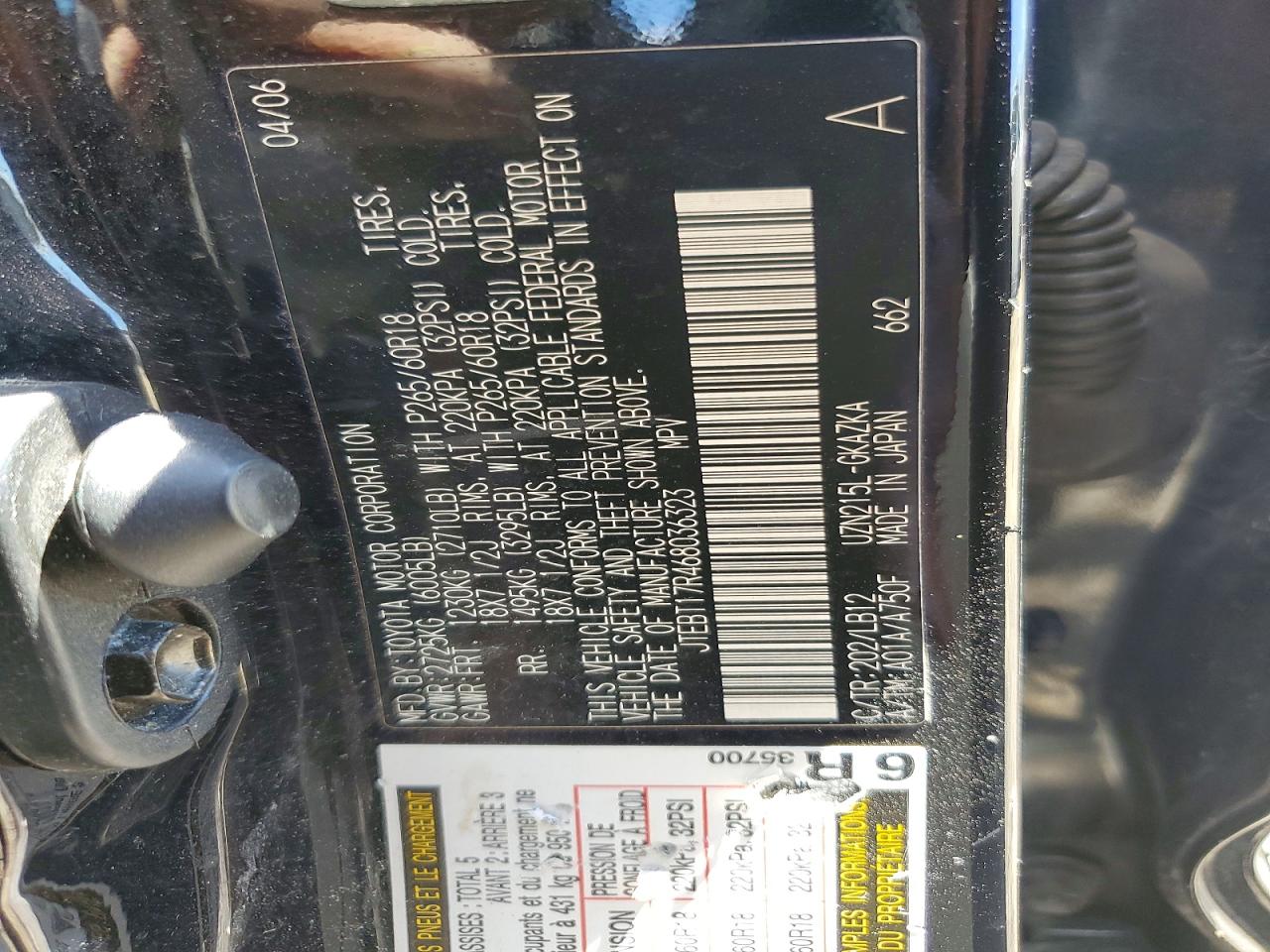 2006 TOYOTA 4RUNNER
