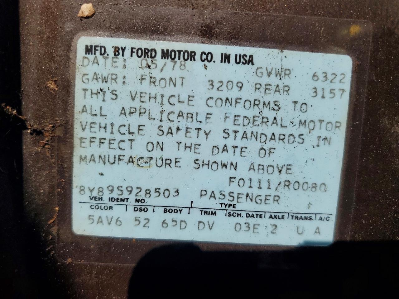 1978 LINC - LINCOLN MARK V