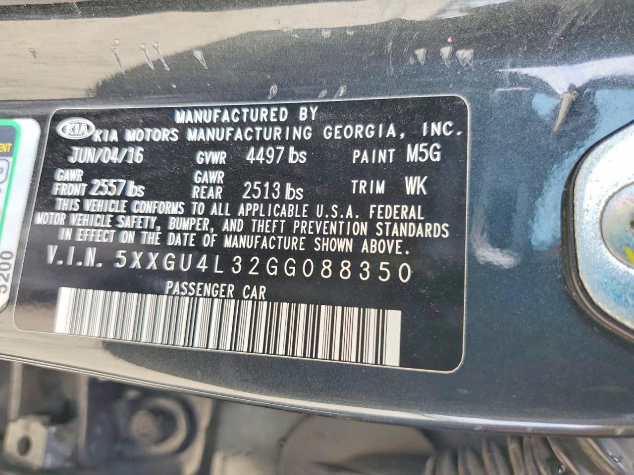 2016 KIA OPTIMA