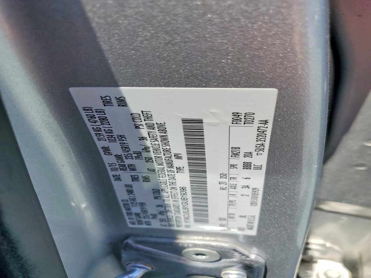 2016 FORD ESCAPE