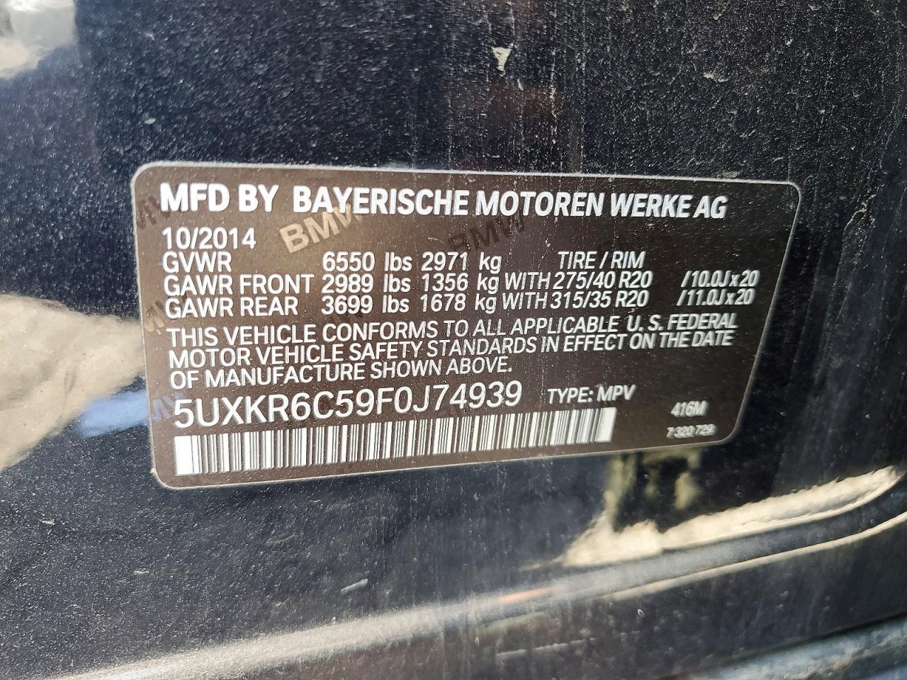 2015 BMW X5