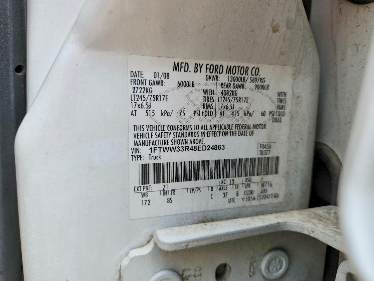 2008 FORD F350