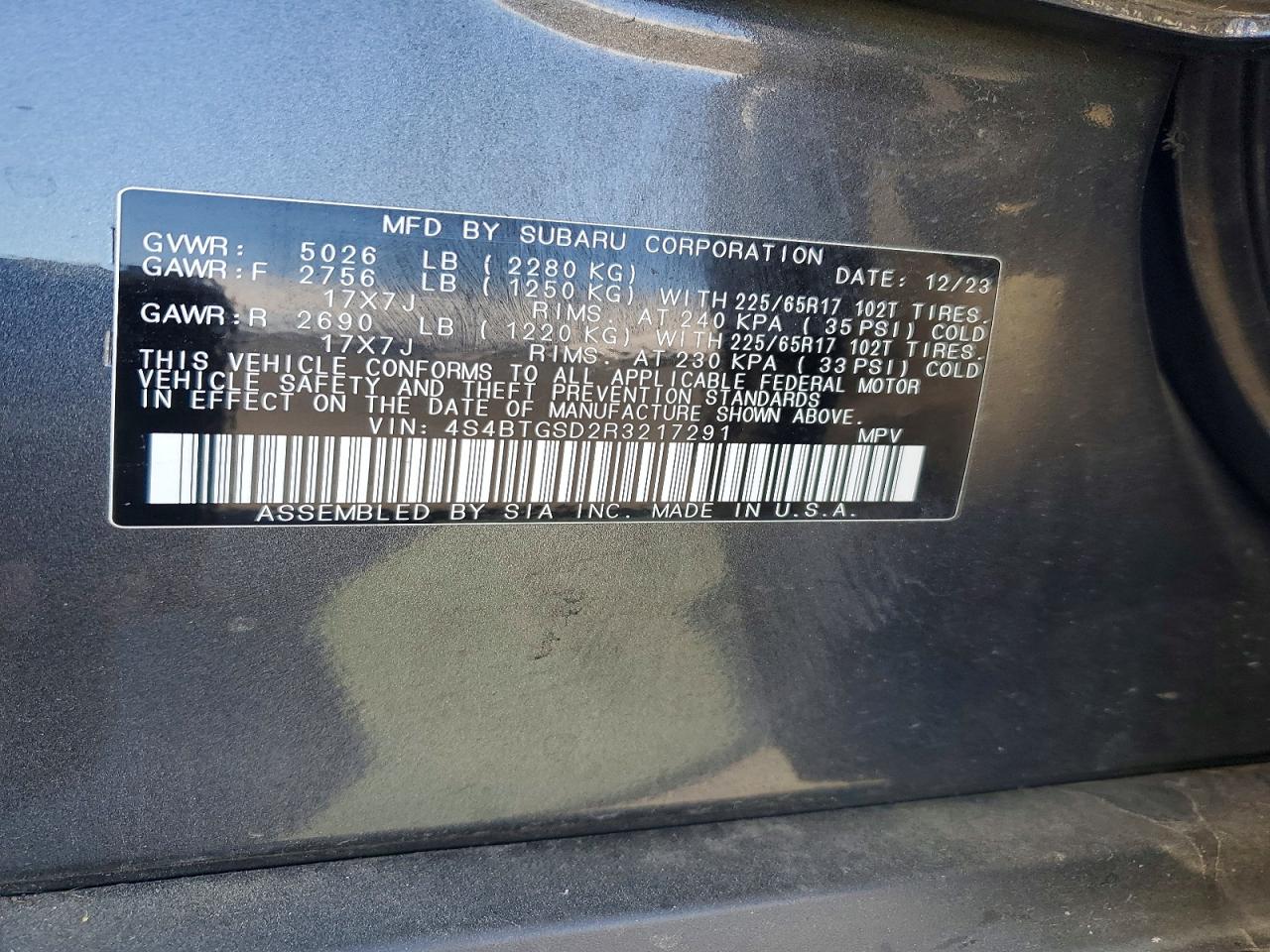 2024 SUBARU OUTBACK