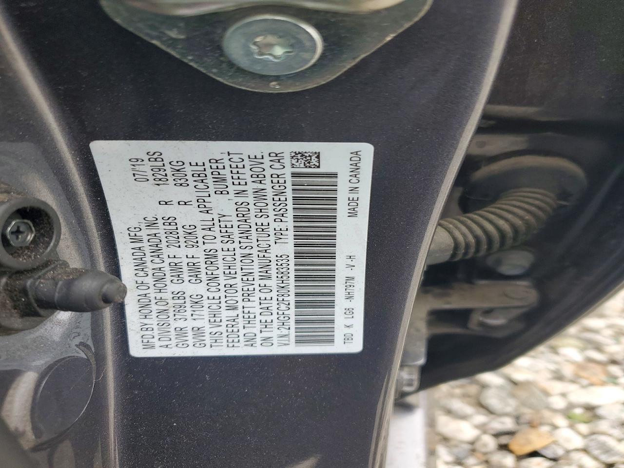 2019 HONDA CIVIC