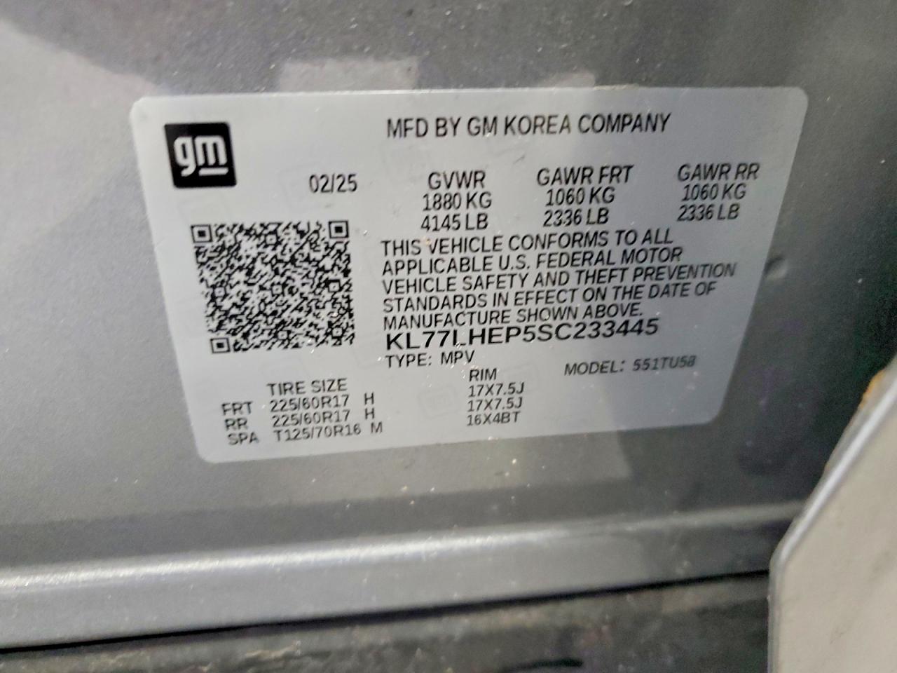 2025 CHEVROLET TRAX
