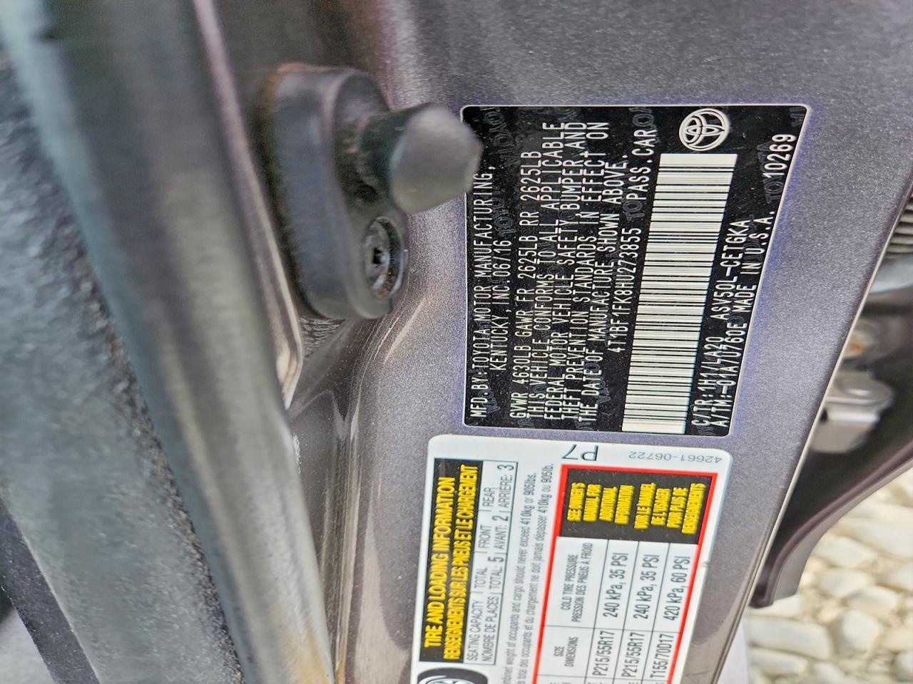 2017 TOYOTA CAMRY