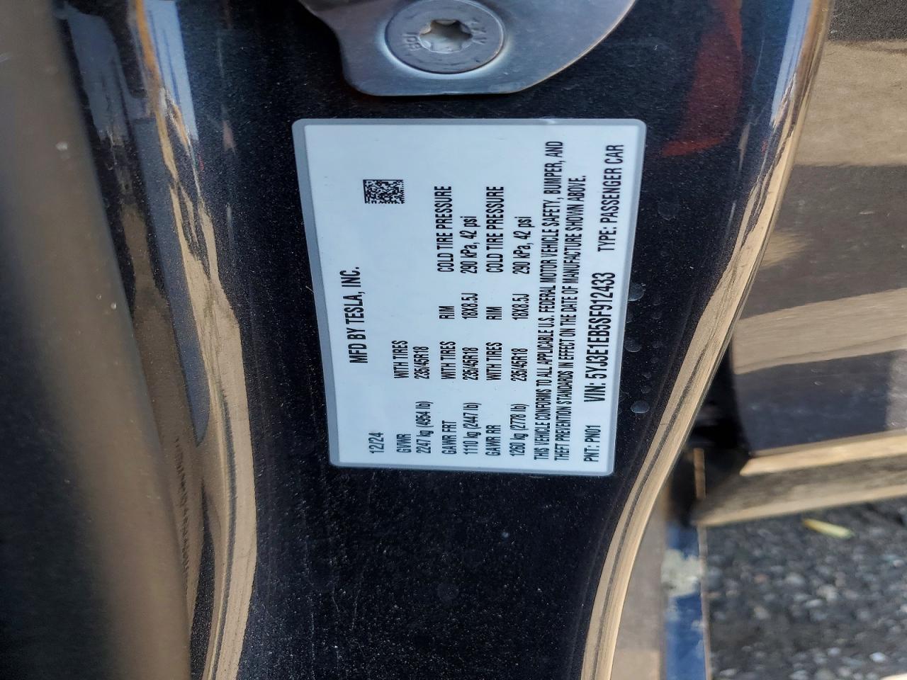 2025 TESLA MODEL 3