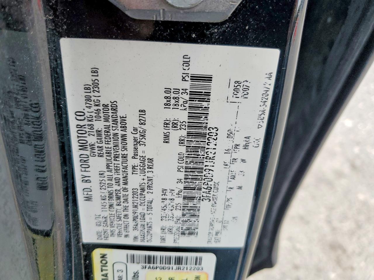 2018 FORD FUSION