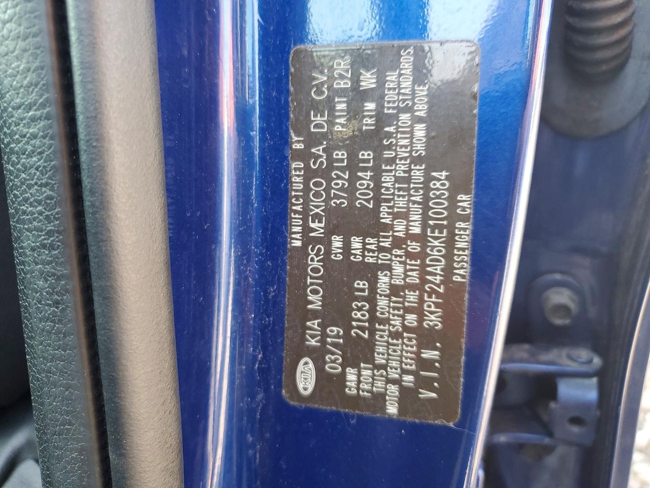 2019 KIA FORTE