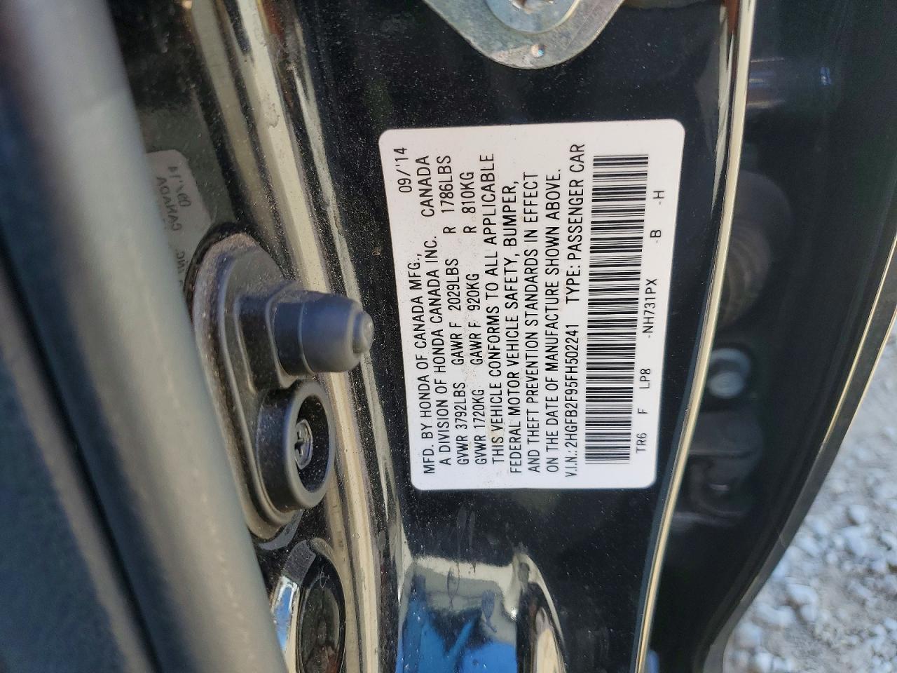 2015 HONDA CIVIC