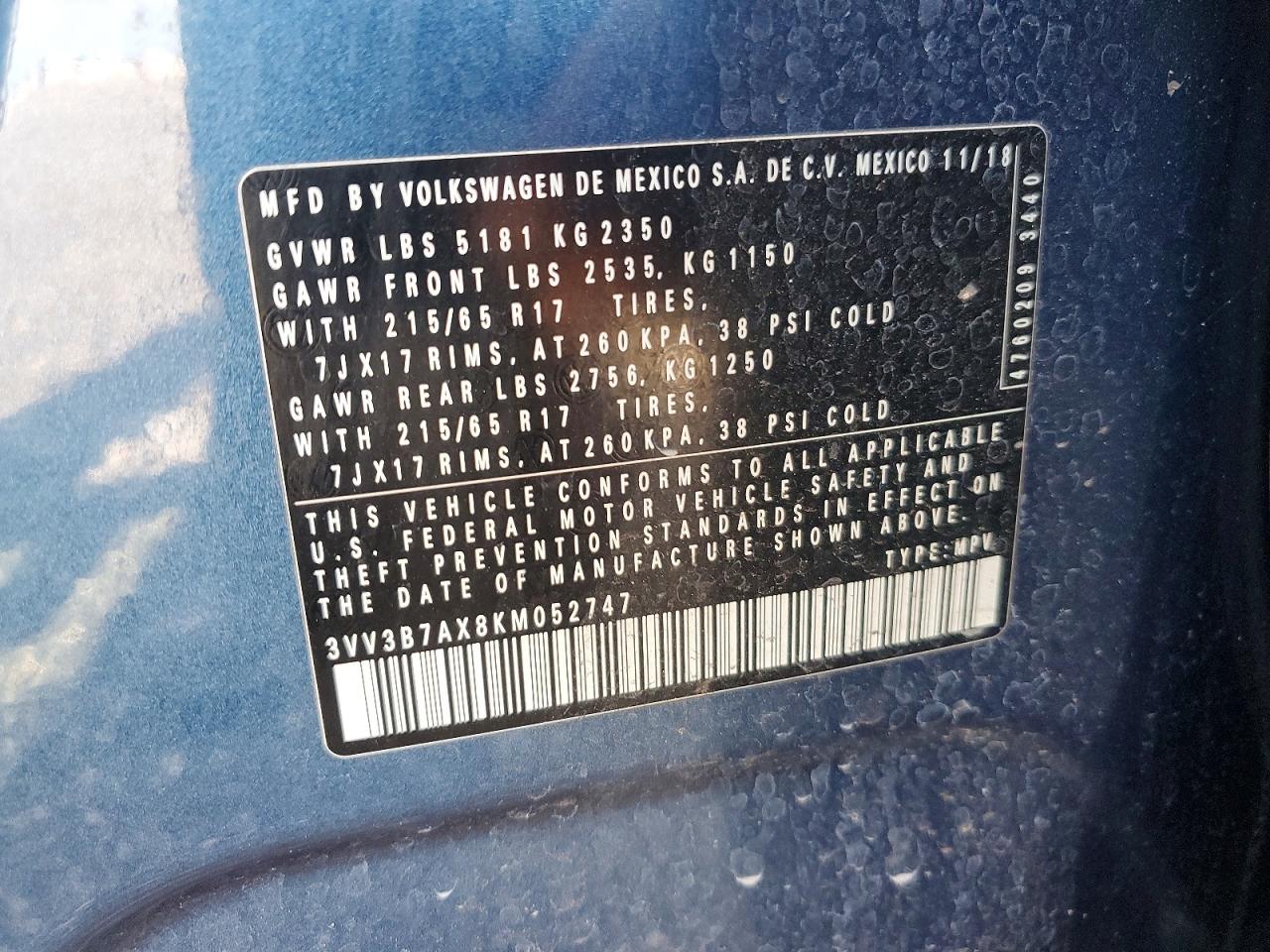 2019 VOLKSWAGEN TIGUAN
