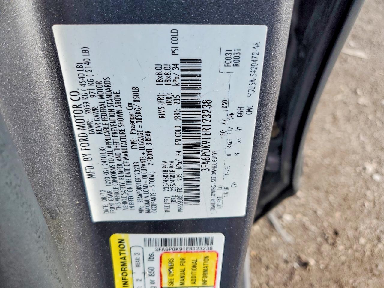 2014 FORD FUSION