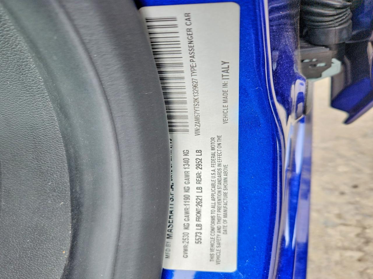 2019 MASERATI ALL OTHER