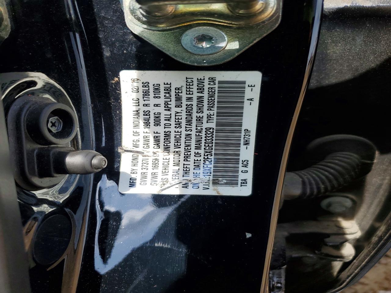 2016 HONDA CIVIC