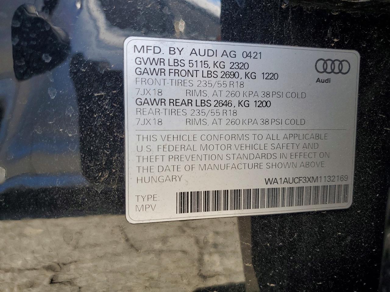 2021 AUDI Q3