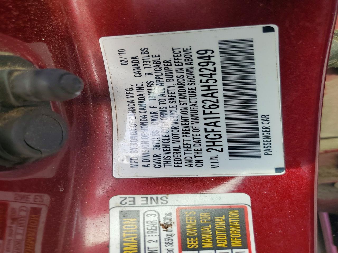 2010 HONDA CIVIC