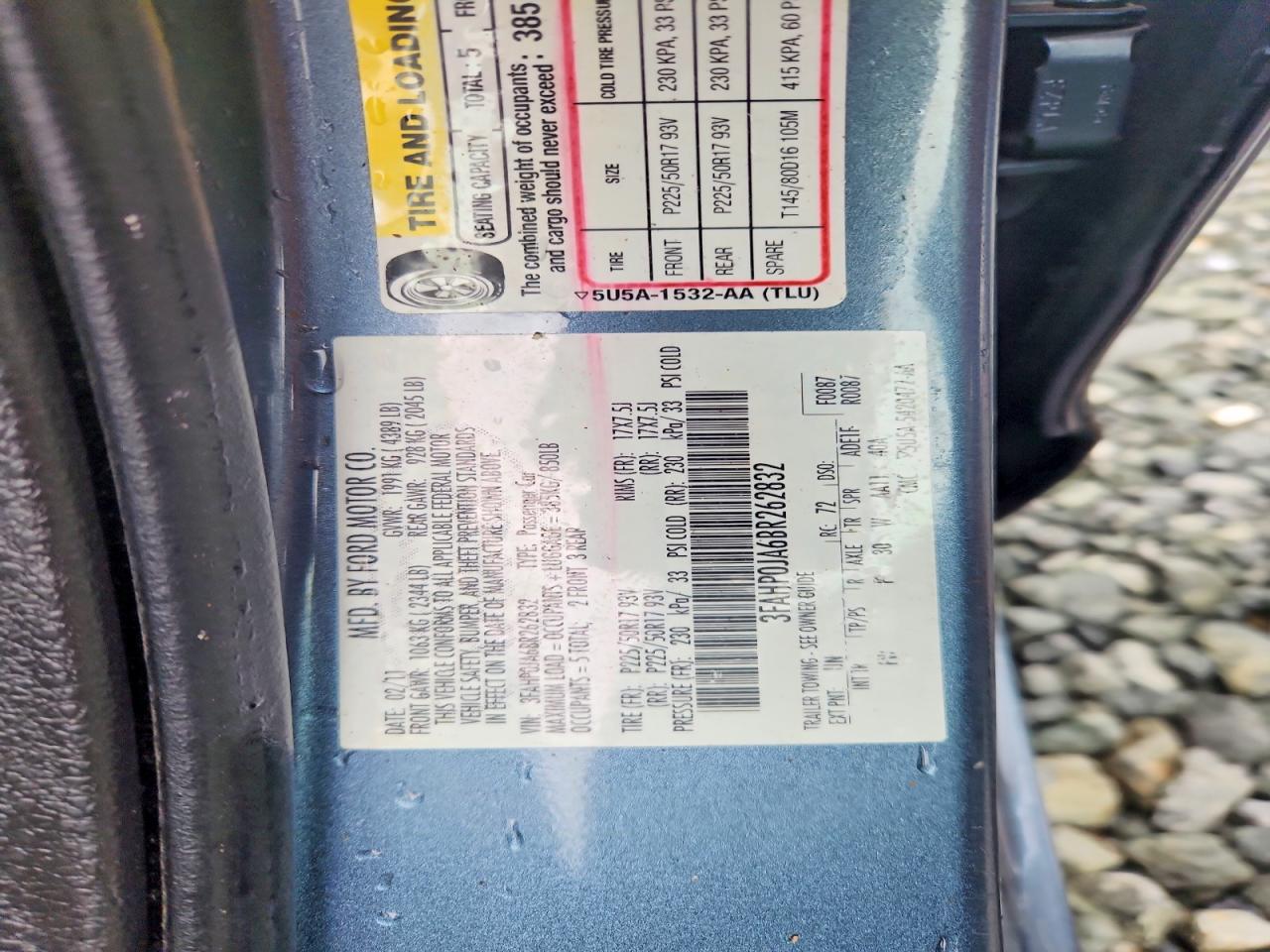 2011 FORD FUSION