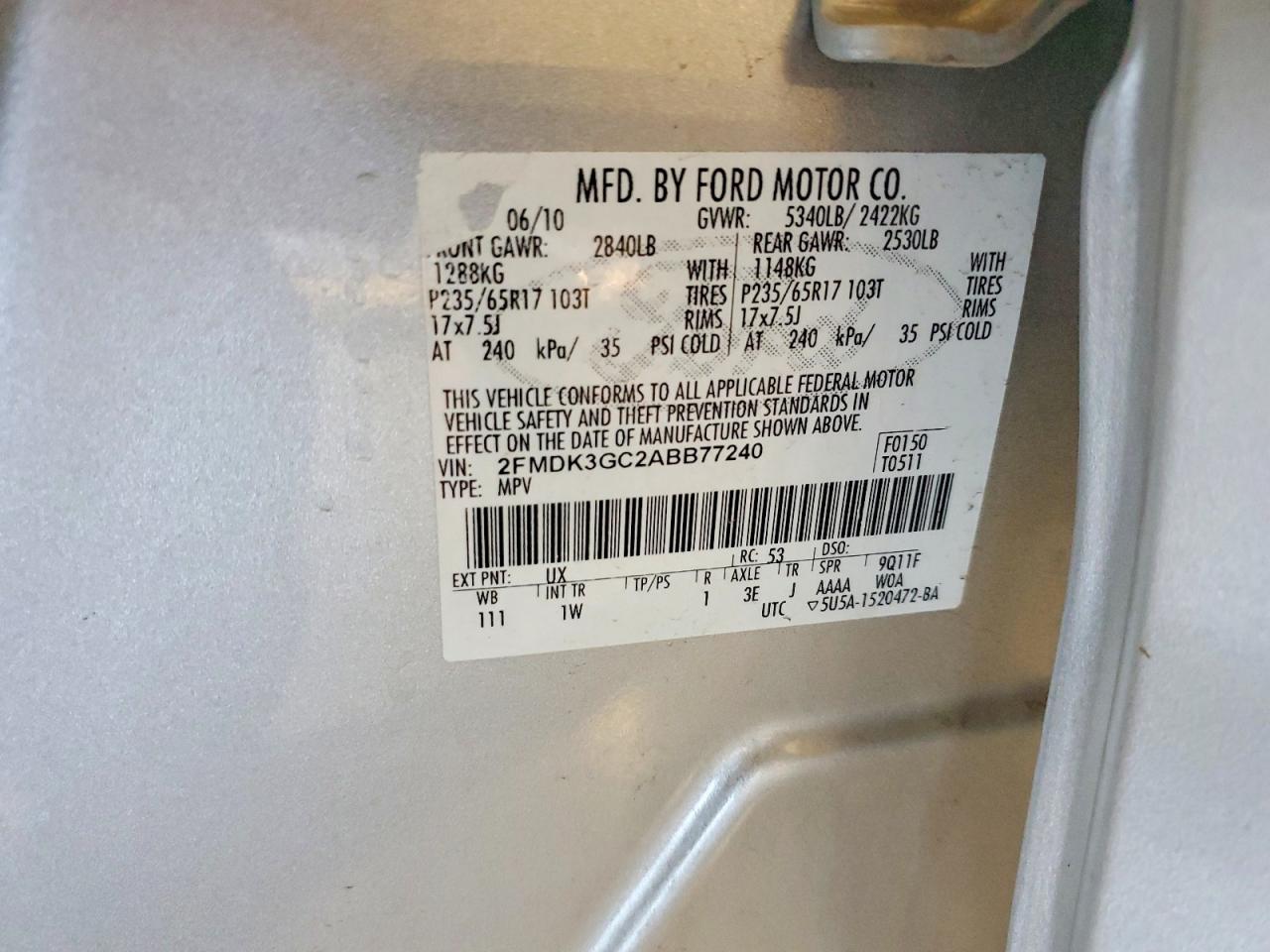 2010 FORD EDGE