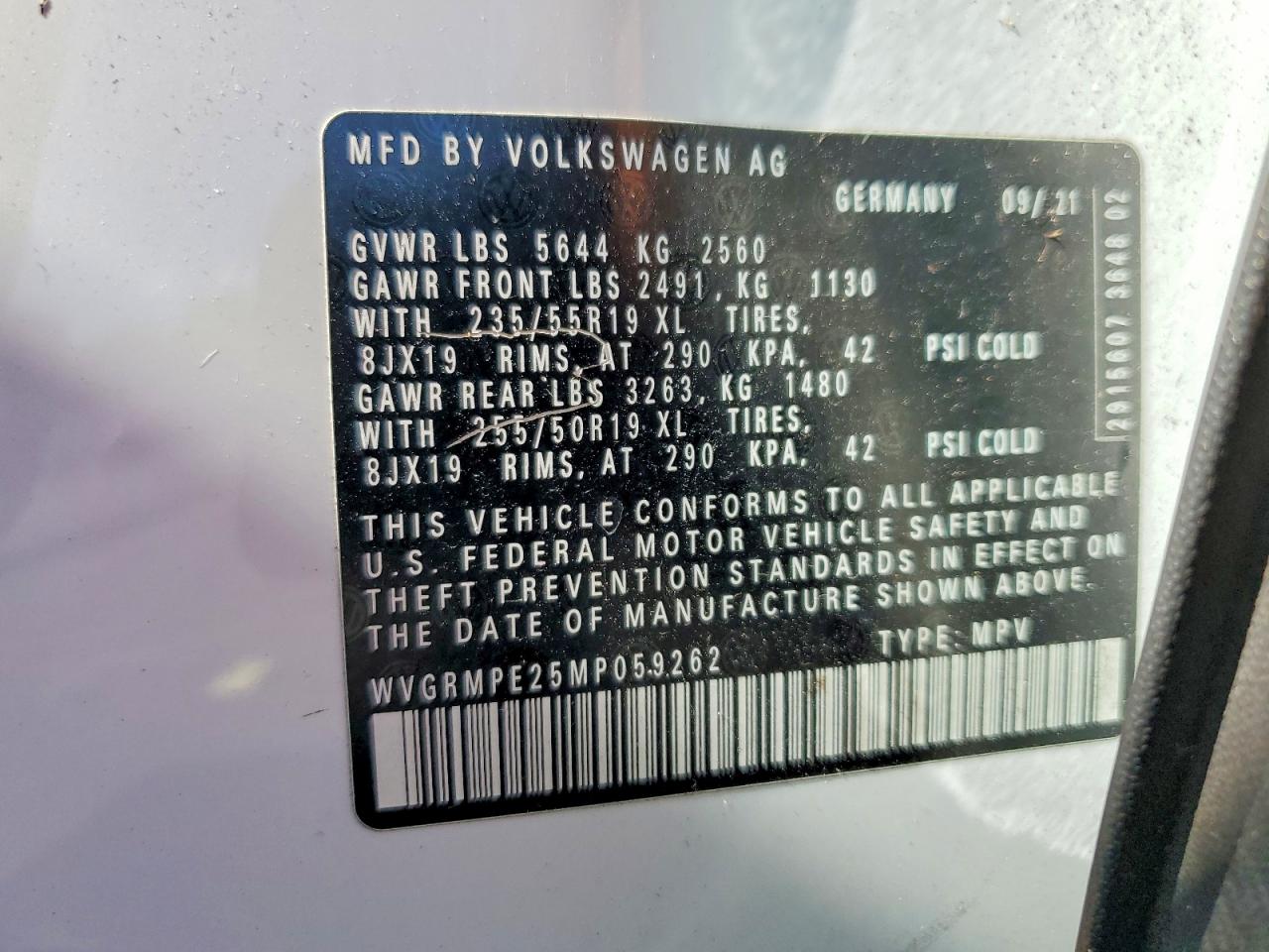 2021 VOLKSWAGEN ALL OTHER