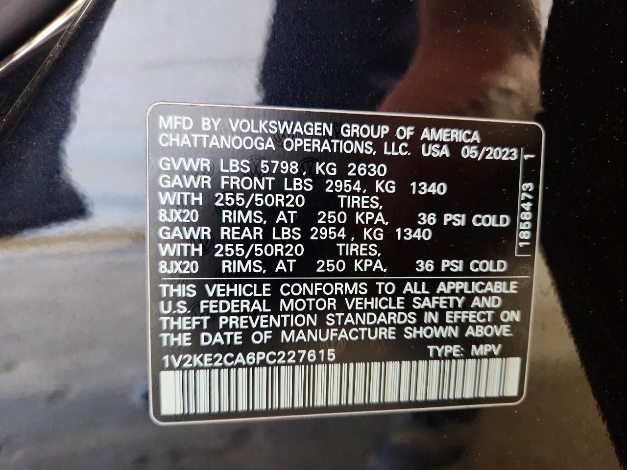 2023 VOLKSWAGEN ATLAS
