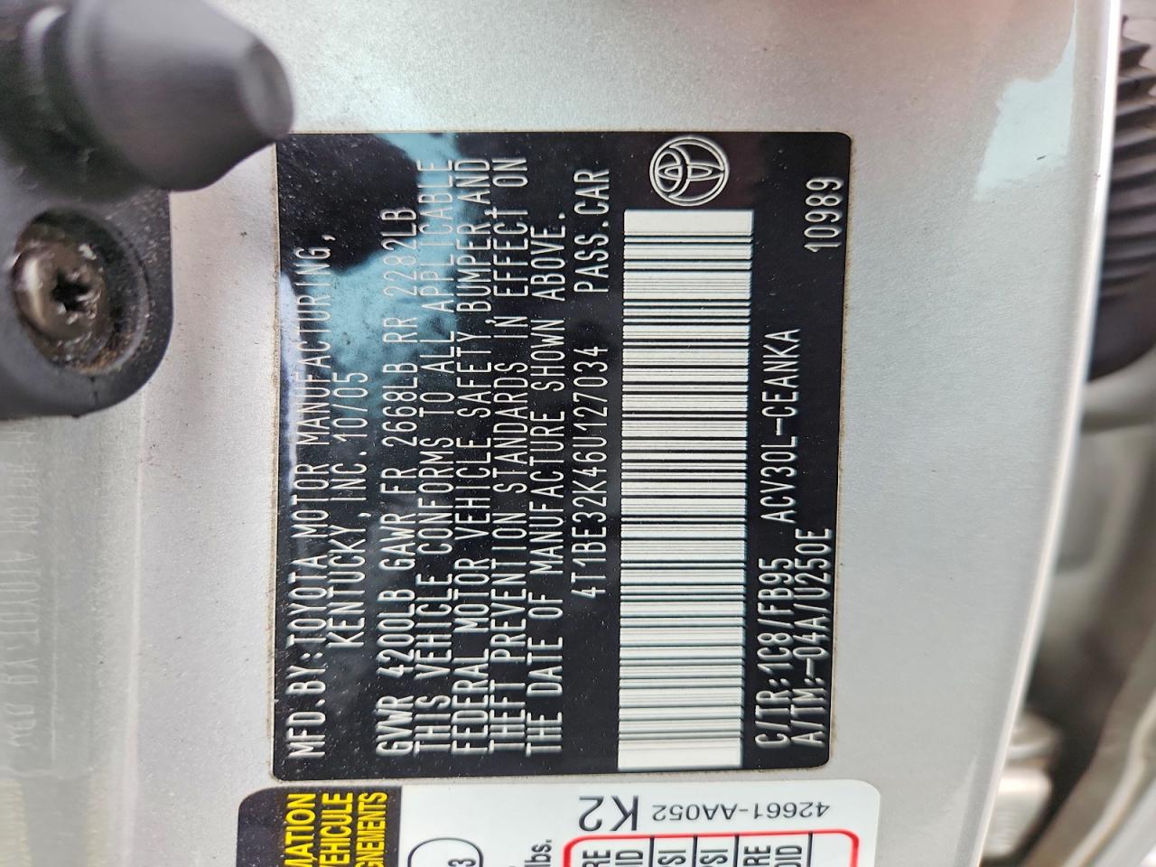 2006 TOYOTA CAMRY
