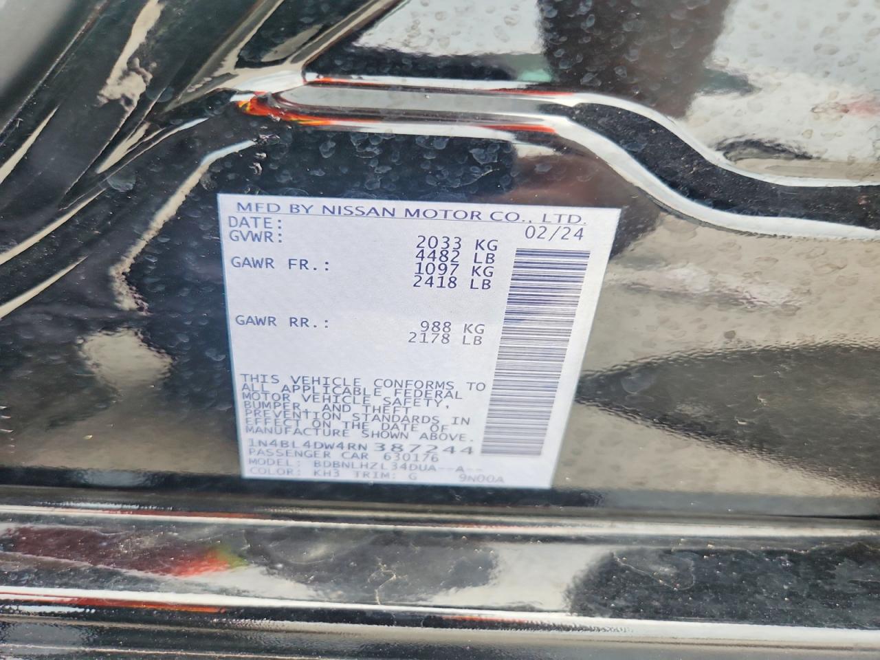 2024 NISSAN ALTIMA
