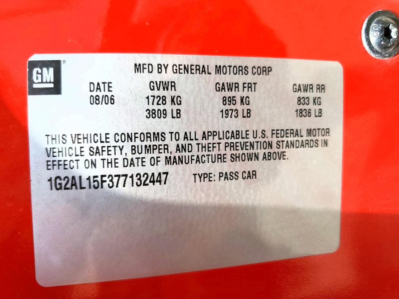 2007 PONTIAC G5