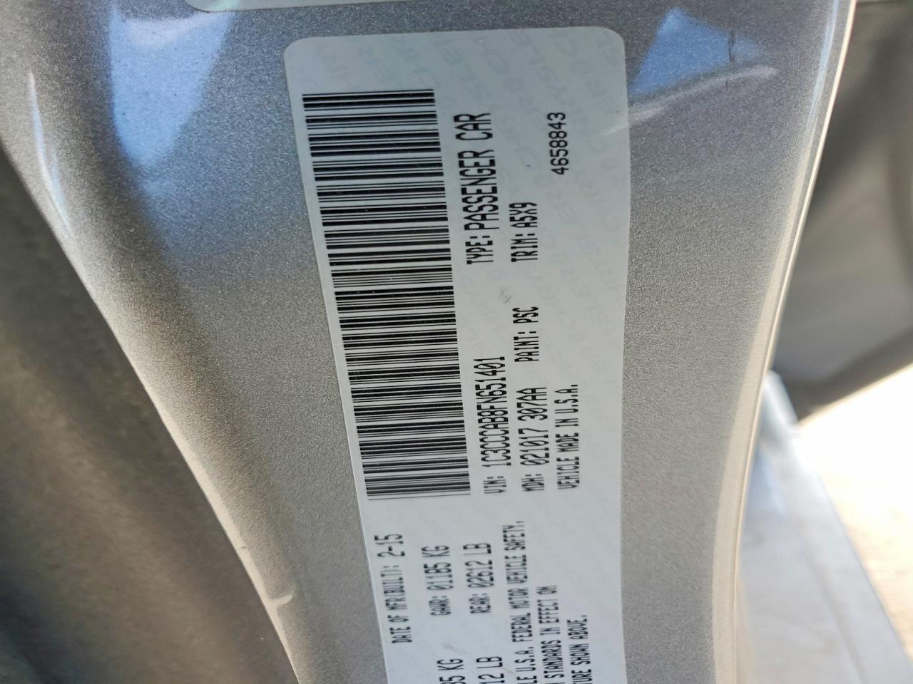 2015 CHRYSLER 200