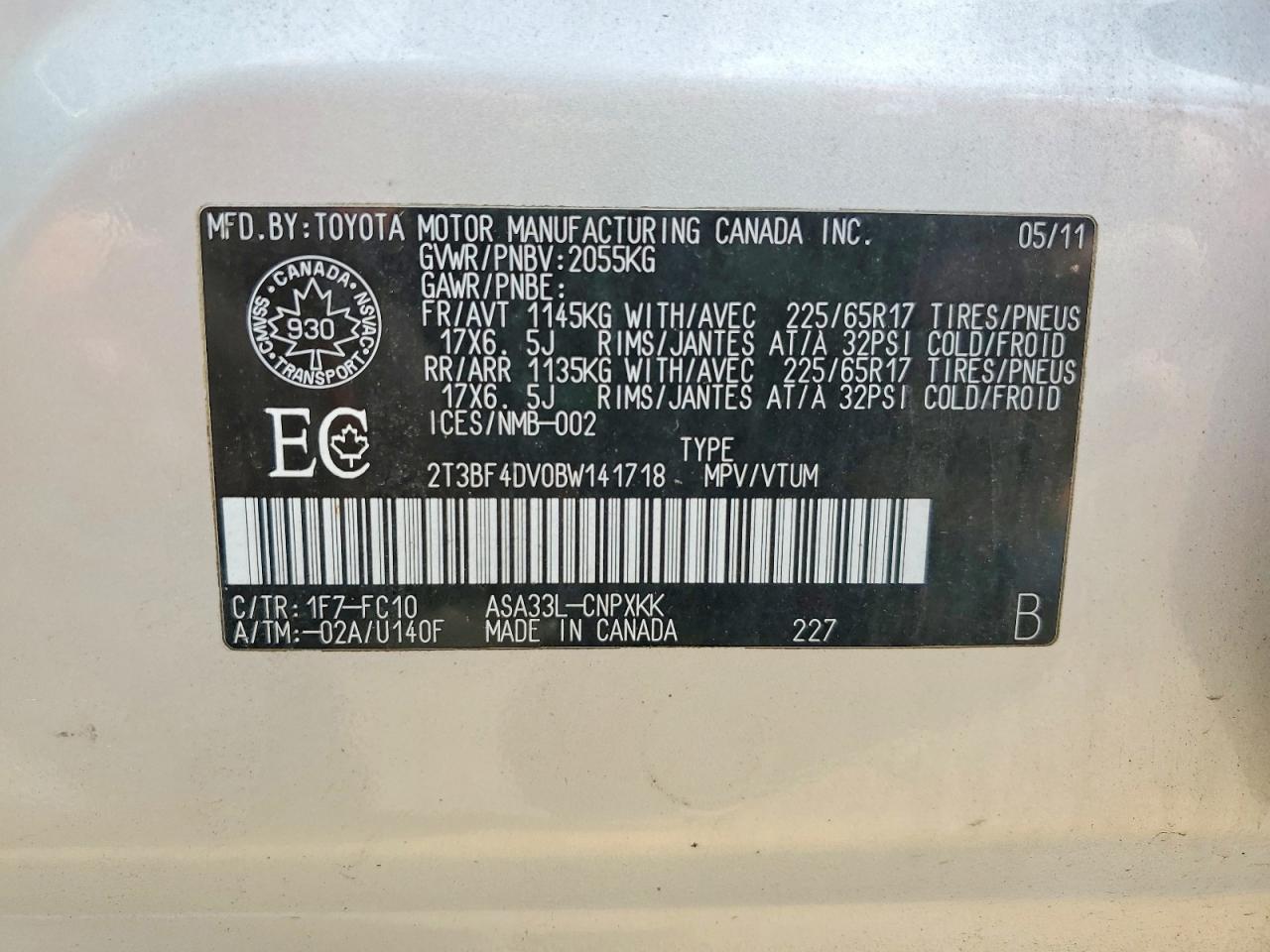 2011 TOYOTA RAV4