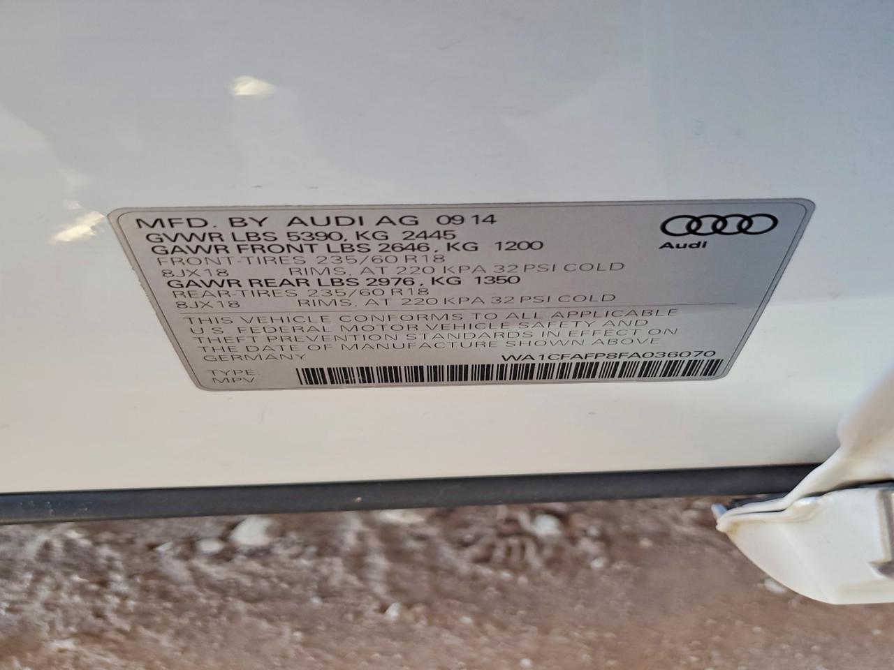 2015 AUDI Q5