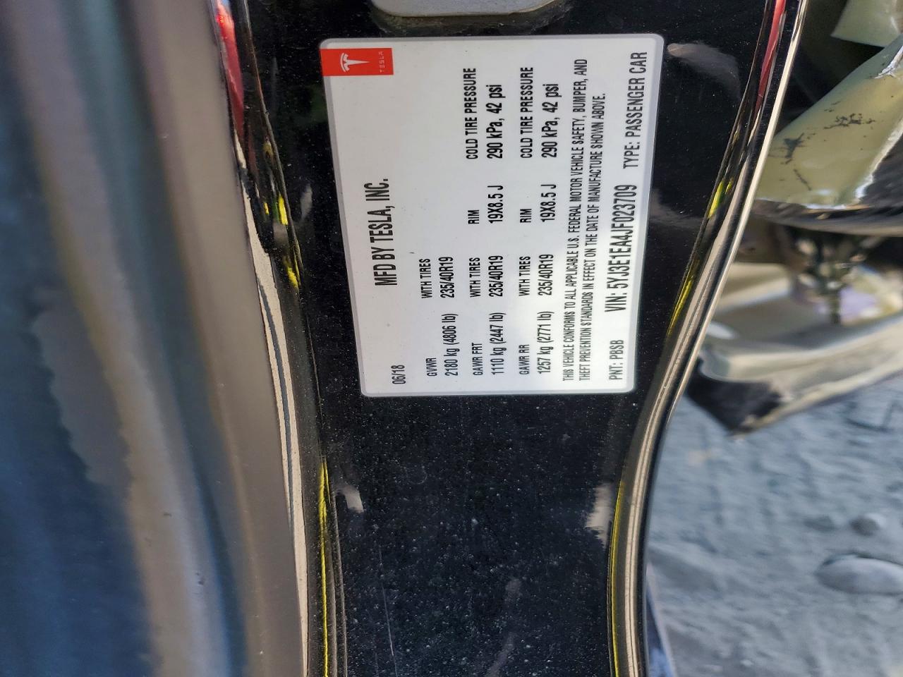2018 TESLA MODEL 3