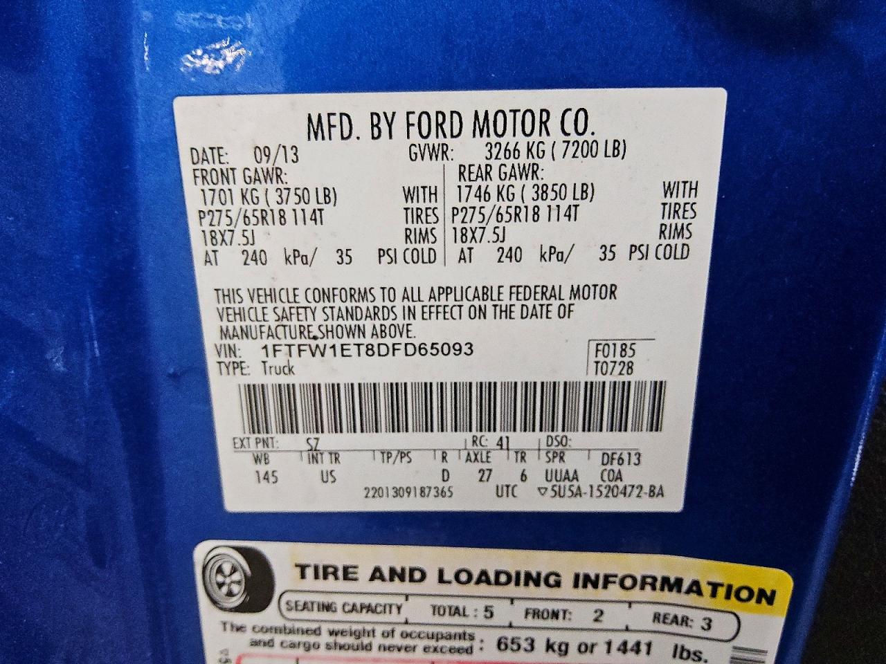 2013 FORD F150