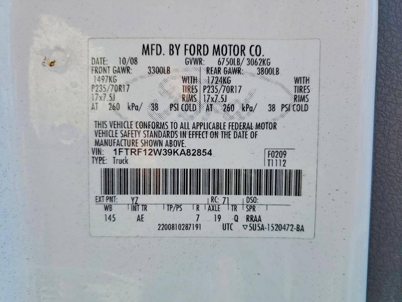 2009 FORD F150