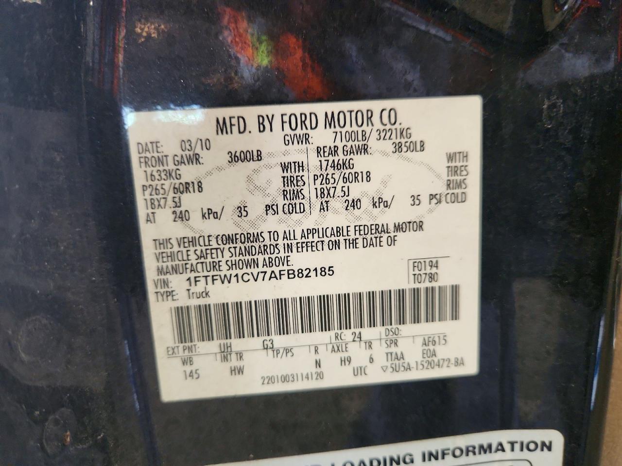 2010 FORD F150