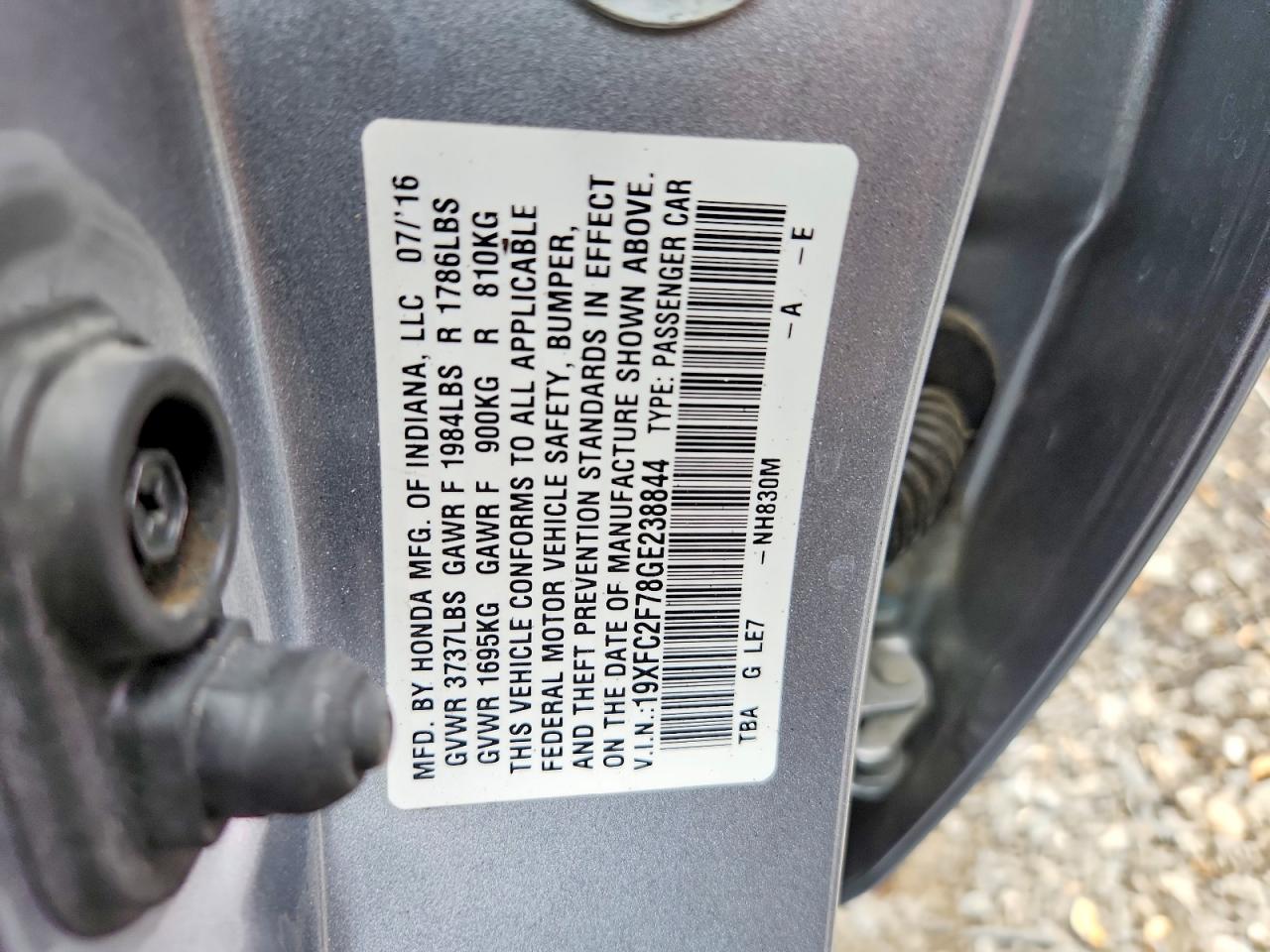 2016 HONDA CIVIC