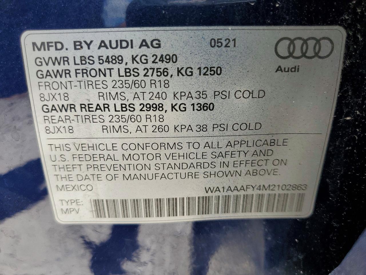 2021 AUDI Q5