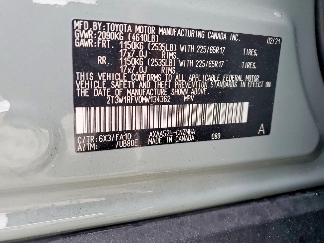 2021 TOYOTA RAV4