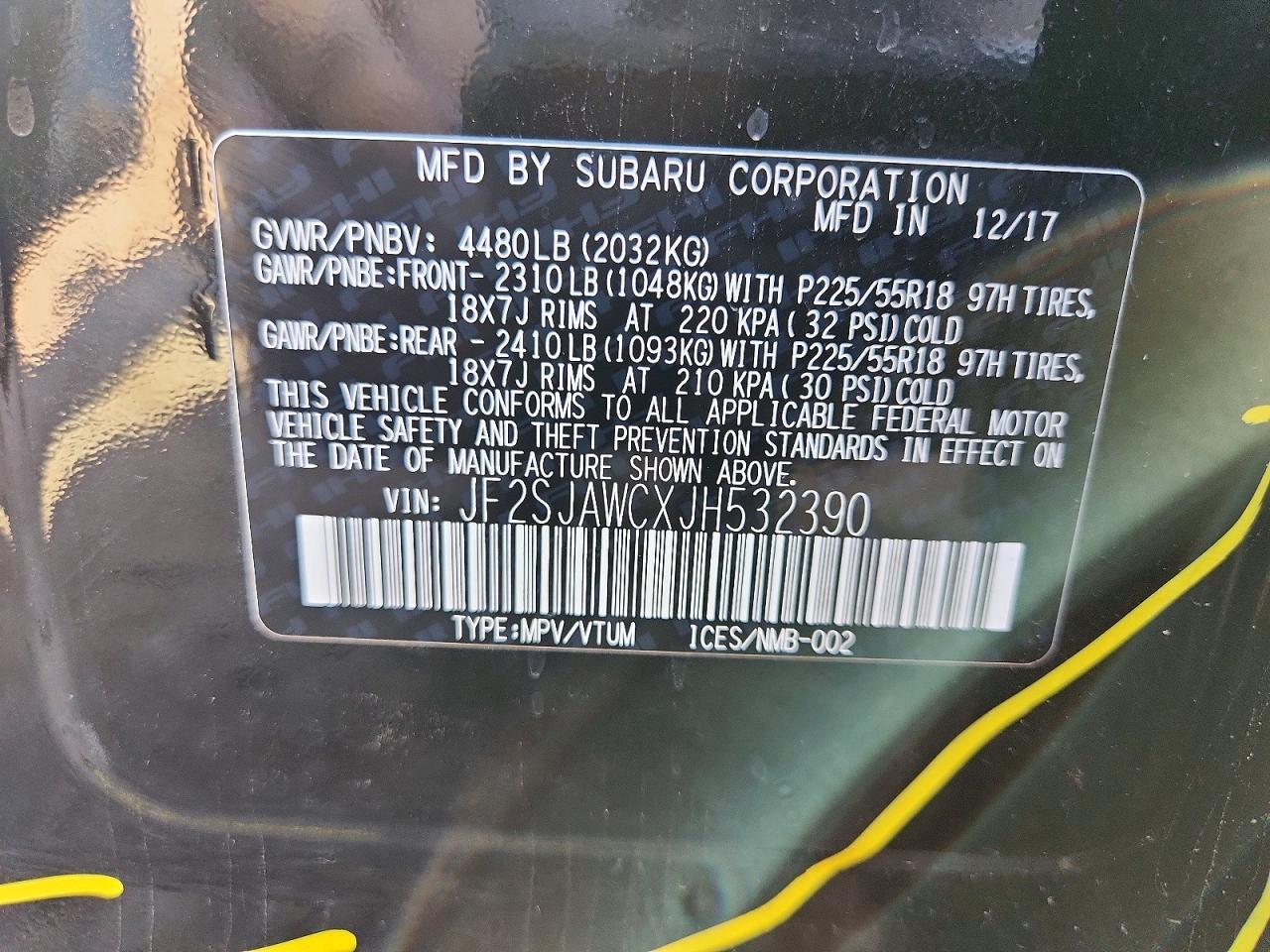 2018 SUBARU FORESTER