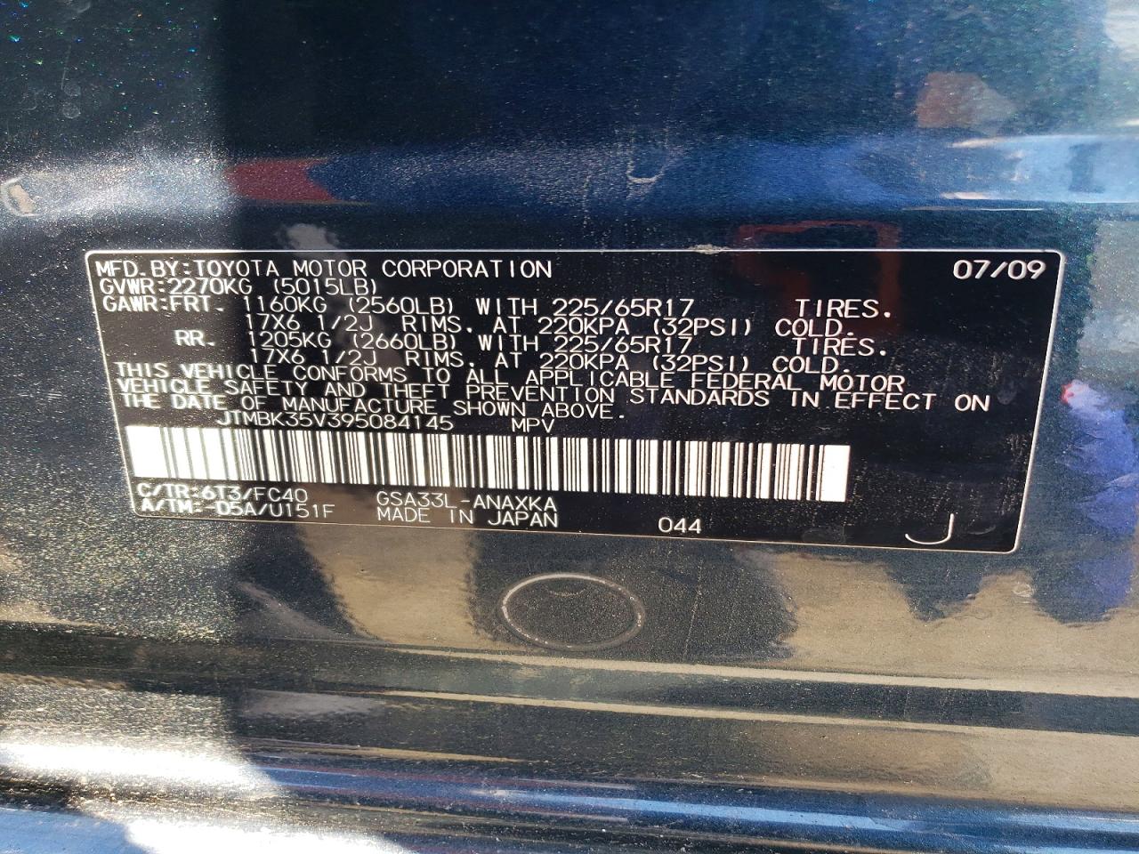 2009 TOYOTA RAV4