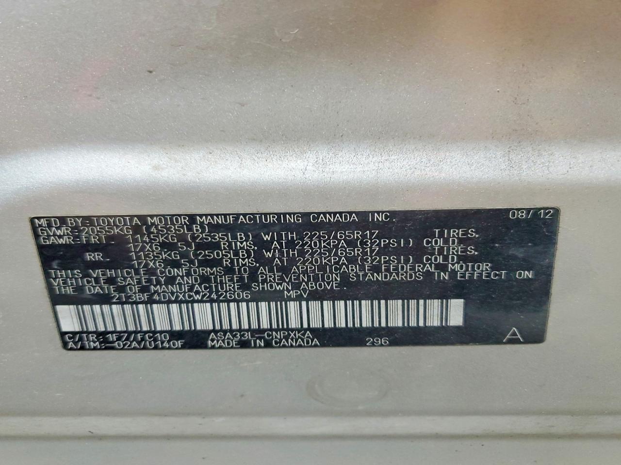 2012 TOYOTA RAV4